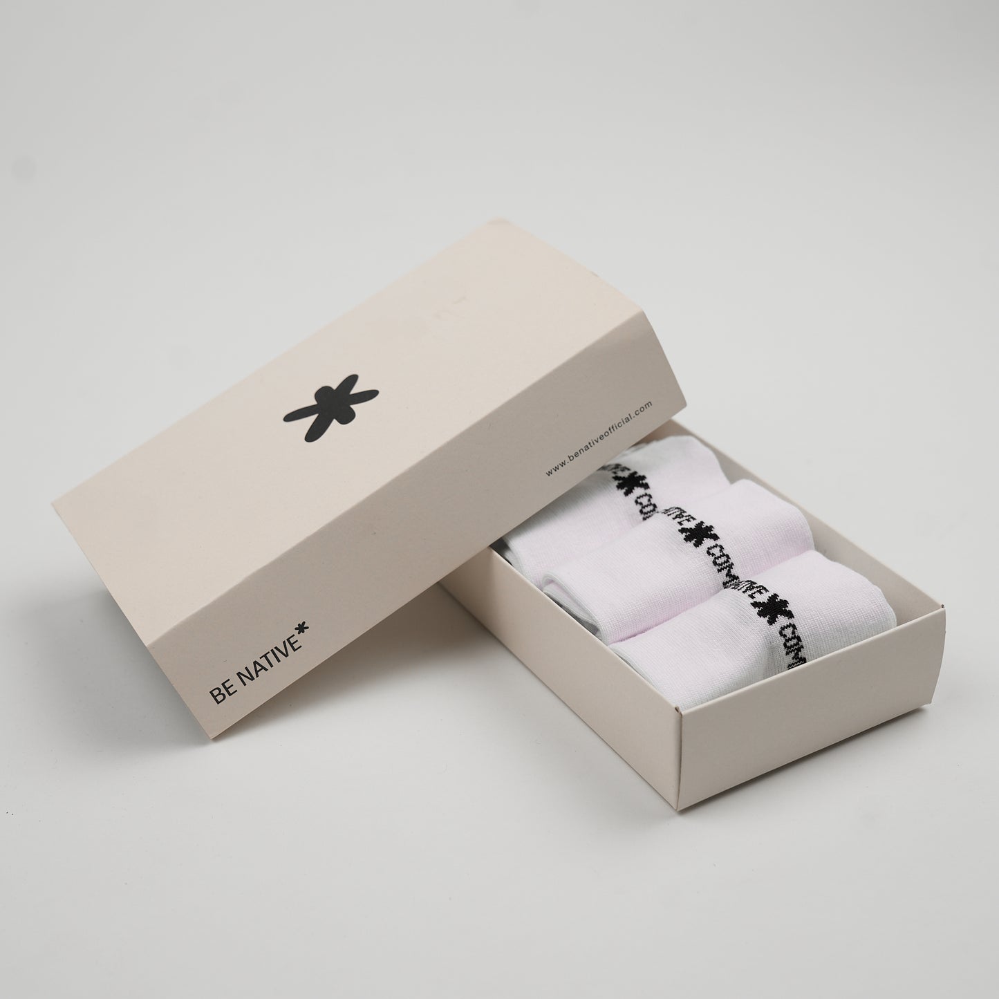 White Short Socks (3-Pack) : Native Community