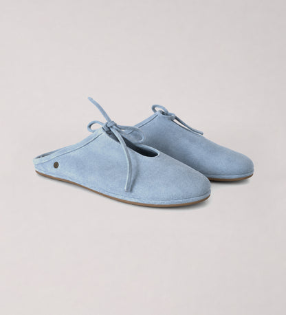 Cloud Blue Backless Mule