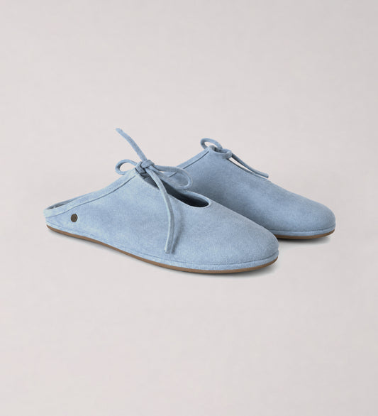 Cloud Blue Backless Mule