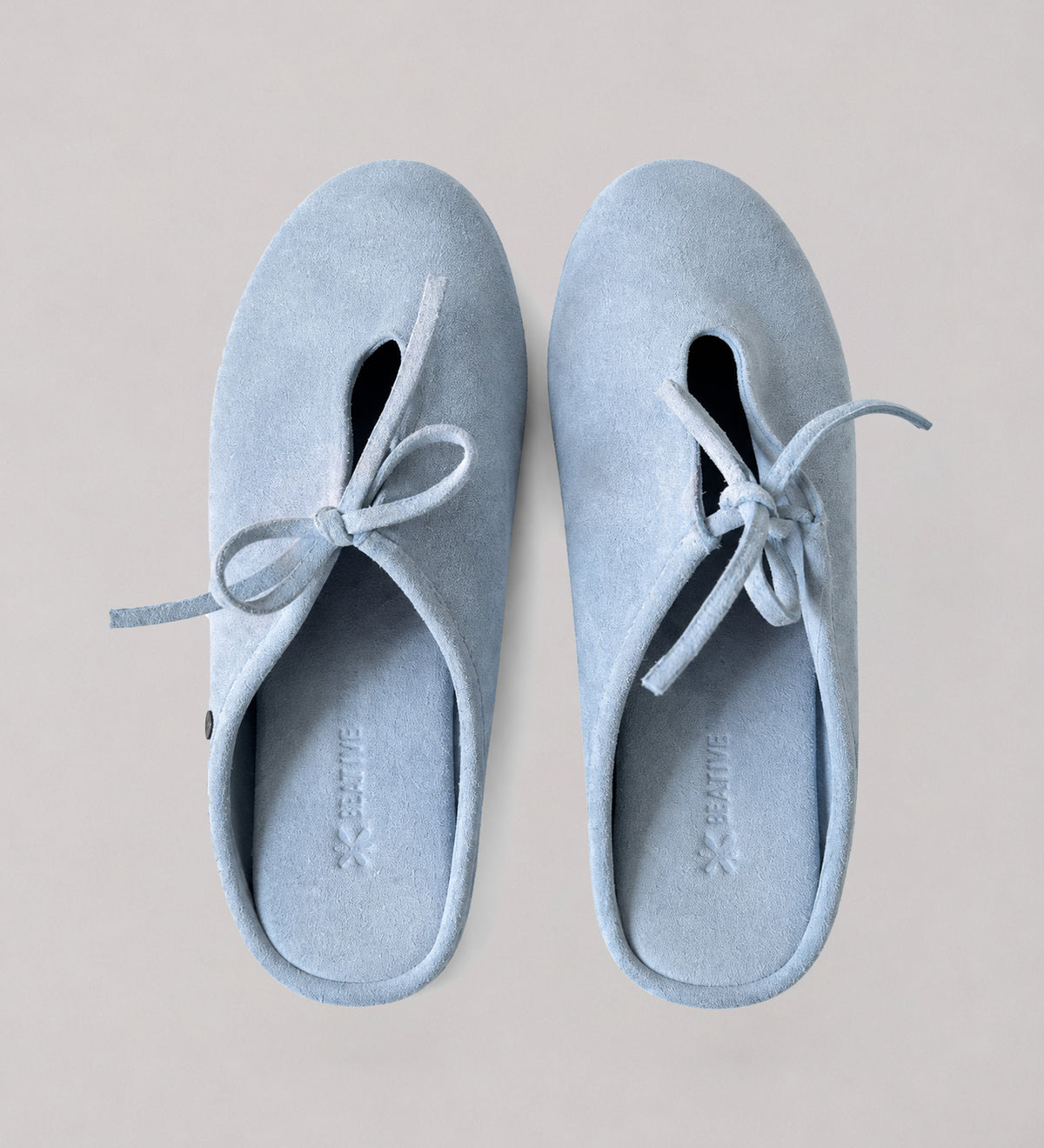 Cloud Blue Backless Mule