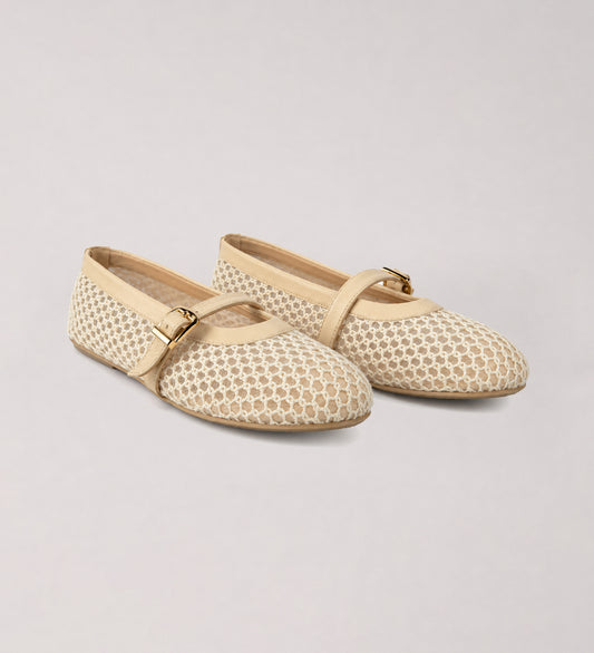 Off-white Flat Mary Jane