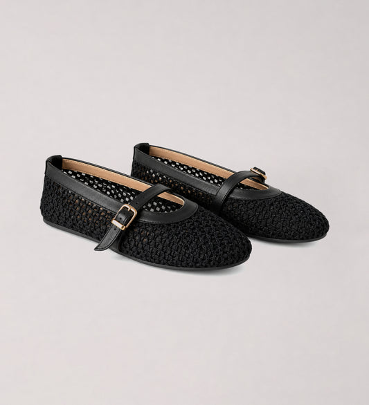 Black Flat Mary Jane