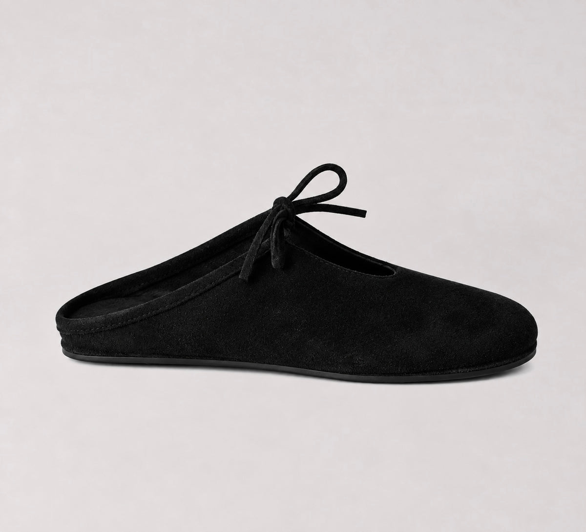 Black Backless Mule