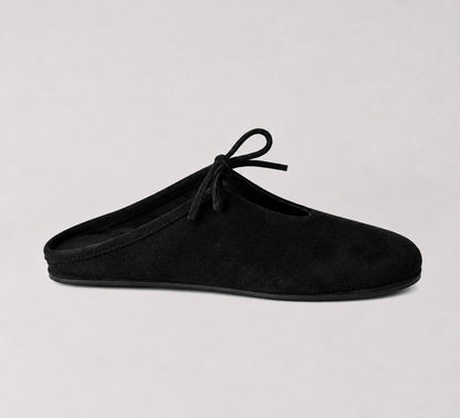 Black Backless Mule