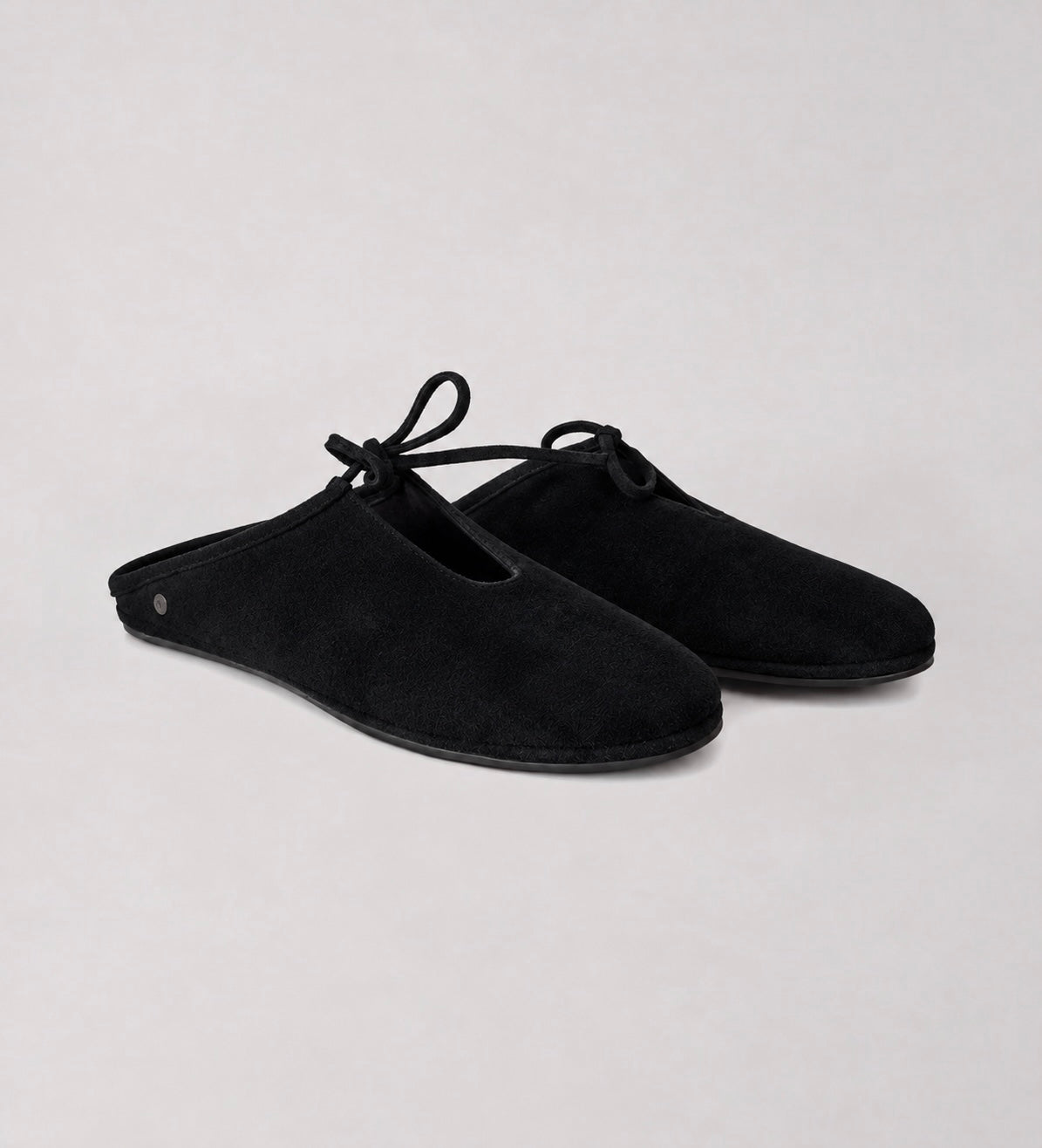 Black Backless Mule