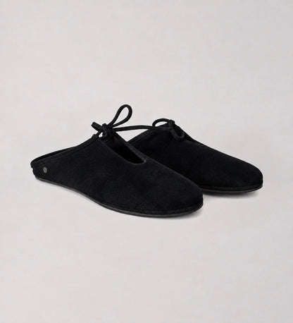 Black Backless Mule
