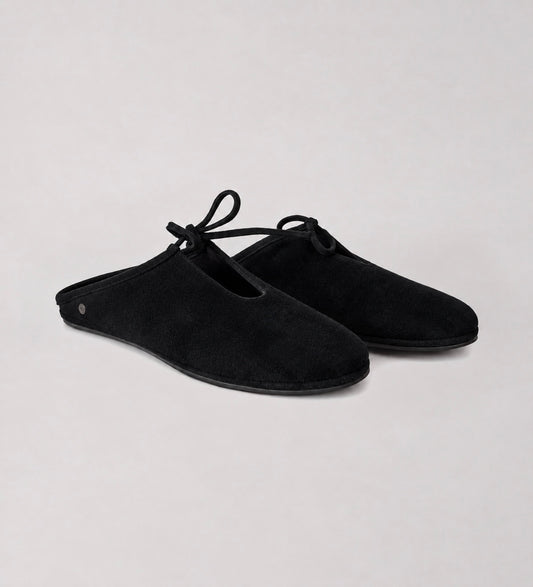 Black Backless Mule